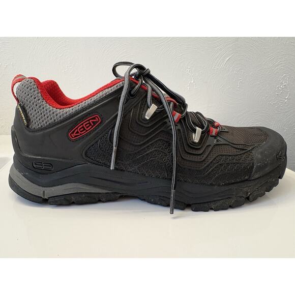 Keen Aphlex Men’s Keen Dry Waterproof Shoes Black/Red Size 8.5 Hiking Outdoors - Picture 9 of 12